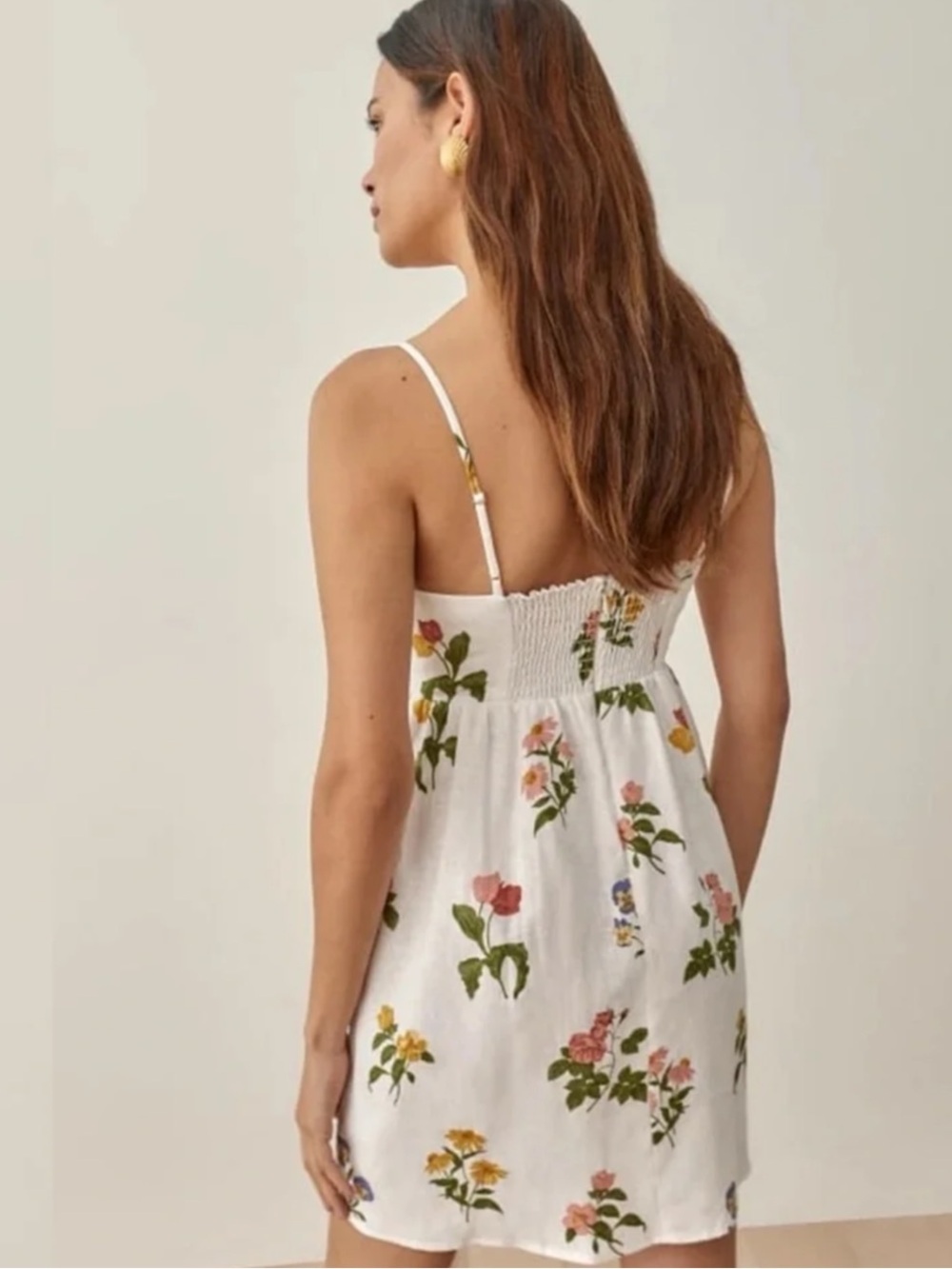Reformation ‘Martin’ Linen Mini Dress Size 6 - Picture 6 of 13